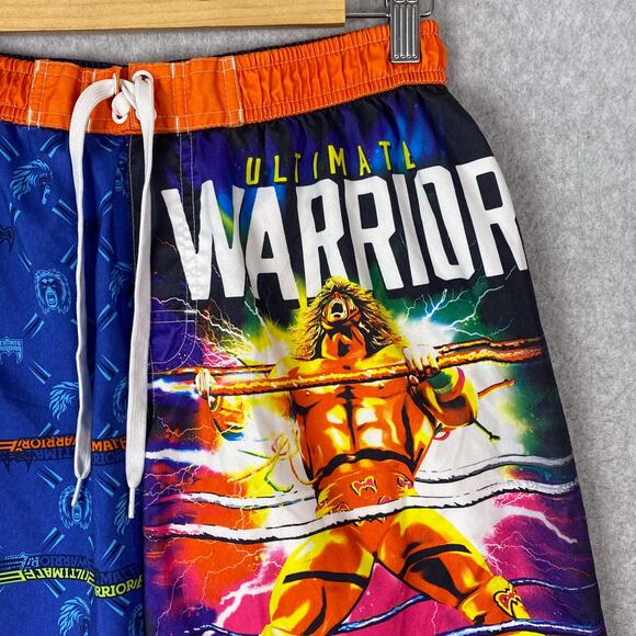 WWE Boys M Ultimate Warrior Swim Trunks Shorts Liner - Picture 2 of 9